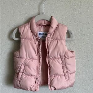Old Navy Blush Pink Quilted Puffer Vest